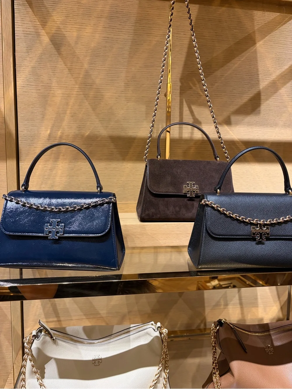 Tory Burch Britten leather Shoulder & Top-Handle Bag - new with tag